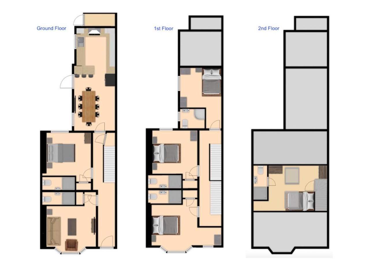 Central 5 Bedroom Townhouse Perfectly Located 2 Mins Walk From The Train Station Честер Екстер'єр фото